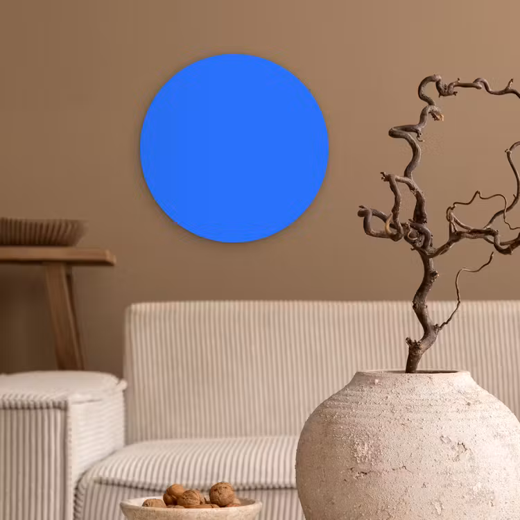 Vivid - Cobalt - Blauw Wandcirkel kunststof plaat 5mm dik klein 188 -sfeer1