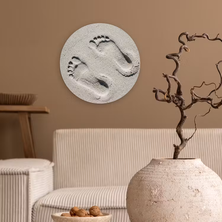Voeten - Zand - Zee Wandcirkel kunststof plaat 5mm dik klein -sfeer1