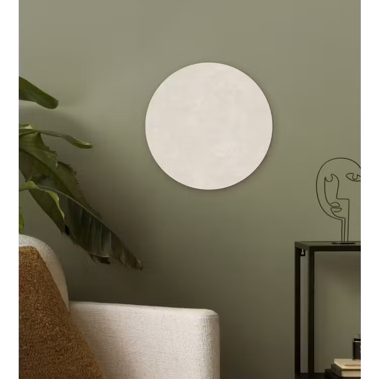 Zandkleurig - Modern - Egaal Wandcirkel kunststof plaat 5mm dik klein 188 -sfeer3