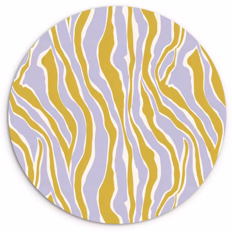 Zebra - Modern - Meerkleurig Wandcirkel kunststof plaat 5mm dik klein 188 -3d