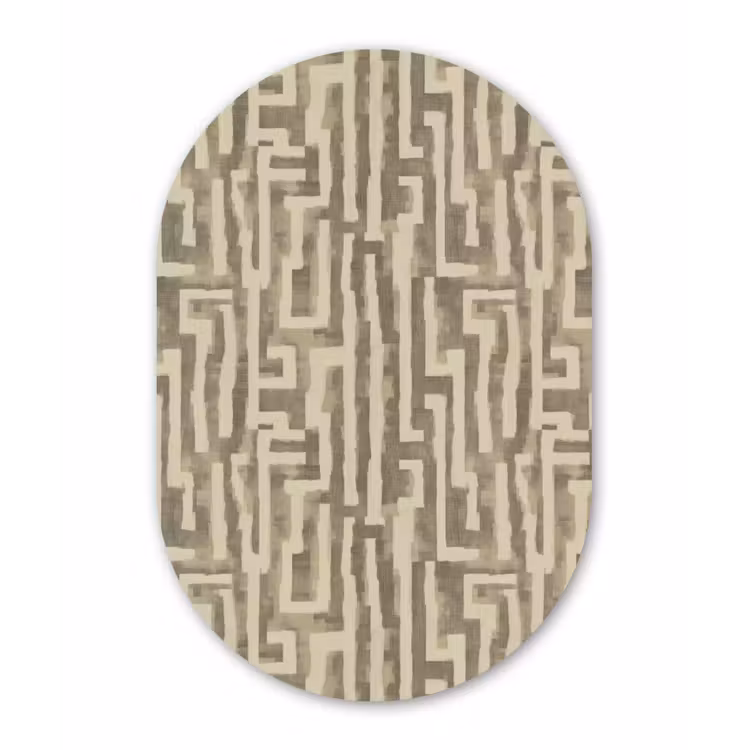 Abstract - Geometrisch - Groen Wandcirkel Ovaal Forex klein 630 -3d