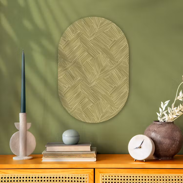 Abstract - Modern - Groen Wandcirkel Ovaal Forex klein 630 -sfeer2
