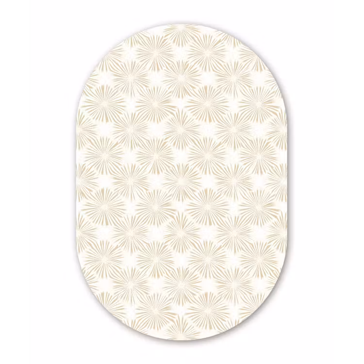Abstract - Motief - Beige Wandcirkel Ovaal Forex klein 630 -3d