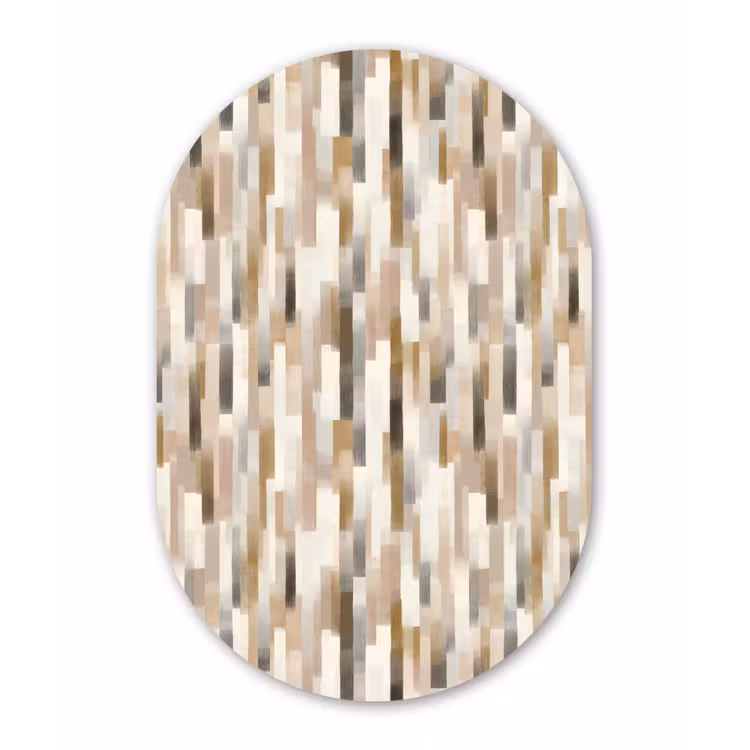 Abstract - Patroon - Kwaststreken Wandcirkel Ovaal Forex klein 630 -3d