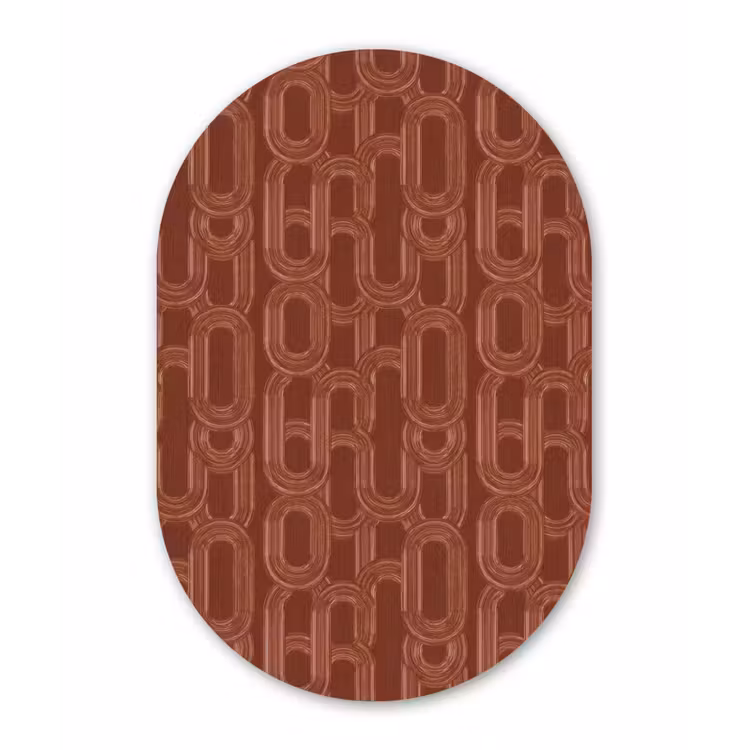 Abstract - Textuur - Bruin Wandcirkel Ovaal Forex klein 630 -3d