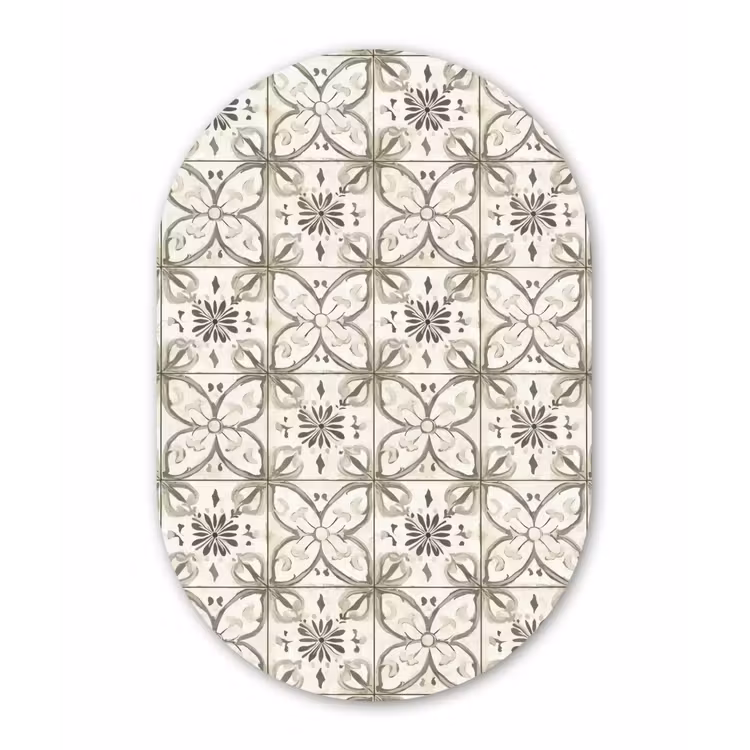 Antiek - Tegel - Beige Wandcirkel Ovaal Forex klein 630 -3d