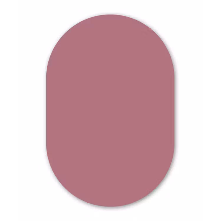 Antique - Mauve - Roze Wandcirkel Ovaal Forex klein 630 -3d