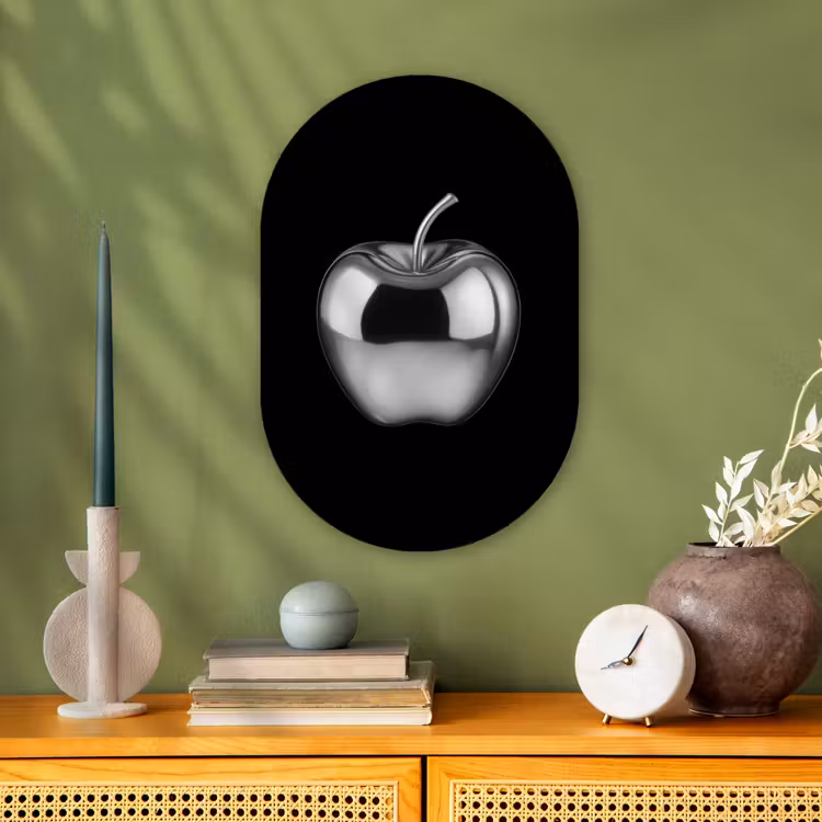 Appel - Metallic - Symmetrisch Wandcirkel Ovaal Forex klein -sfeer2