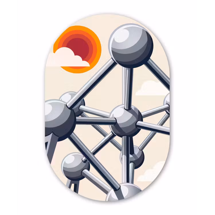 Architectuur - Geometrie - Stad - Modern - Grijs Wandcirkel Ovaal Forex klein -3d