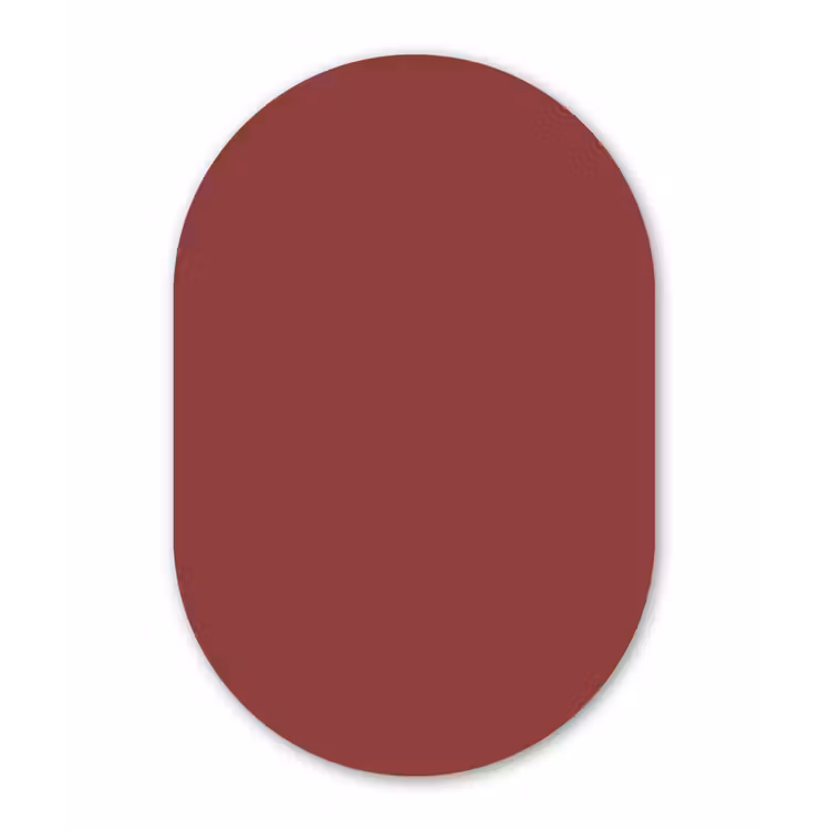Barn - Antique - Rood Wandcirkel Ovaal Forex klein 630 -3d