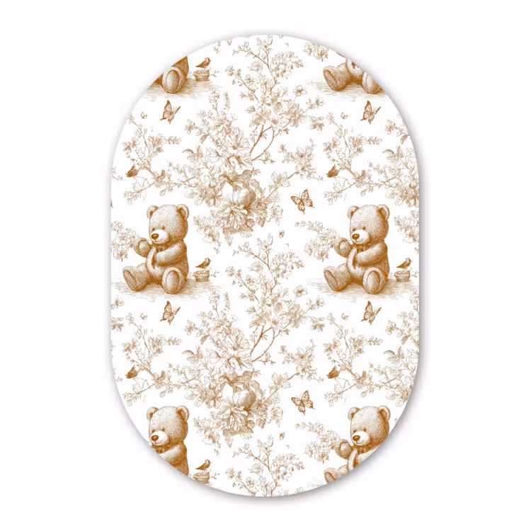 Beer - Tijdloos - Bruin Wandcirkel Ovaal Forex klein 630 -3d