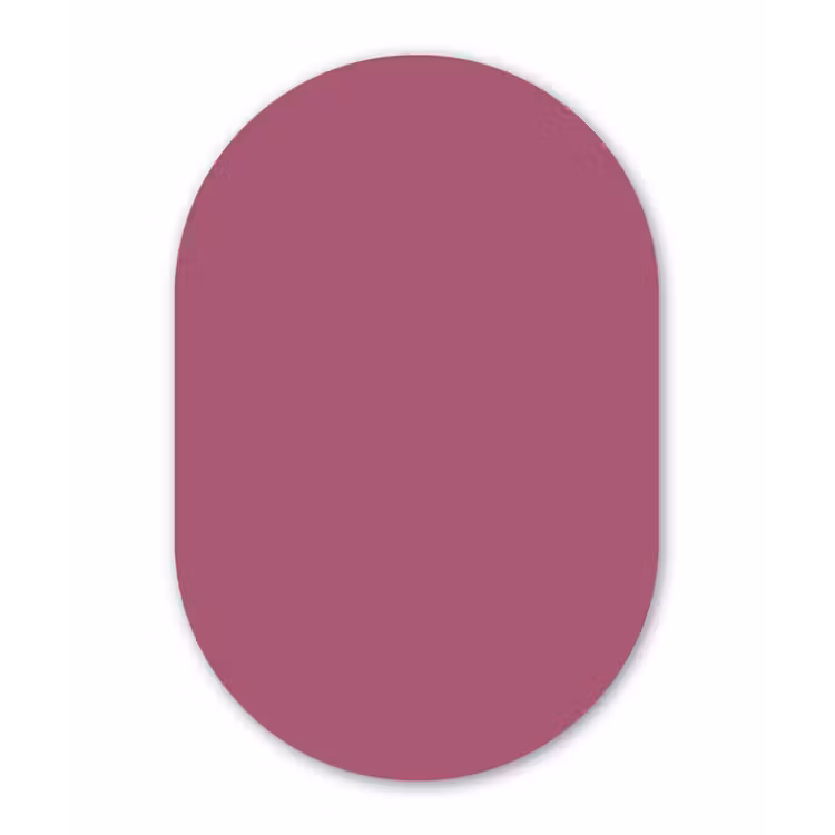 Berry - Roze -Pink Wandcirkel Ovaal Forex klein 630 -3d
