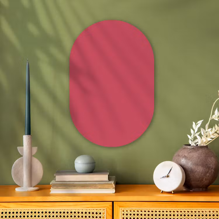 Bold - Berry - Rood Wandcirkel Ovaal Forex klein 630 -sfeer2