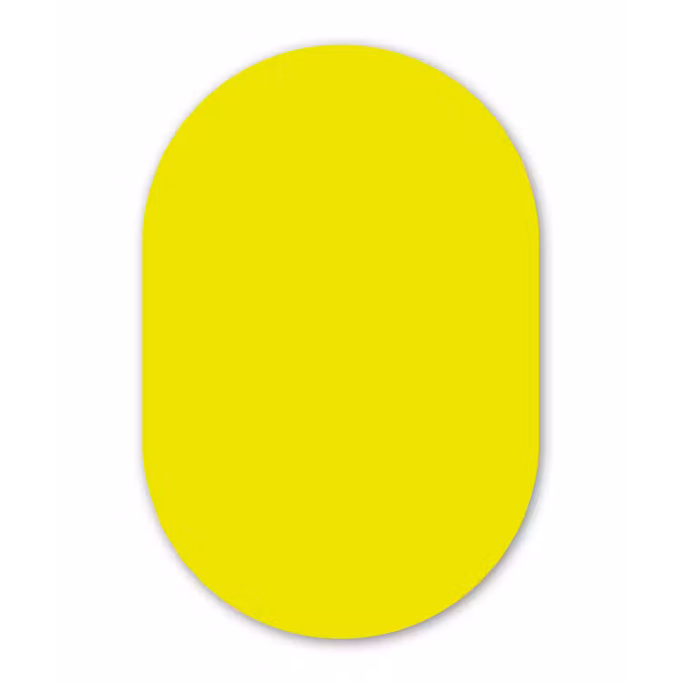 Bright - Canary - Geel Wandcirkel Ovaal Forex klein 630 -3d