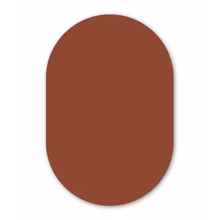 Burnt - Mahogany - Terracotta Wandcirkel Ovaal Forex klein 630 -3d