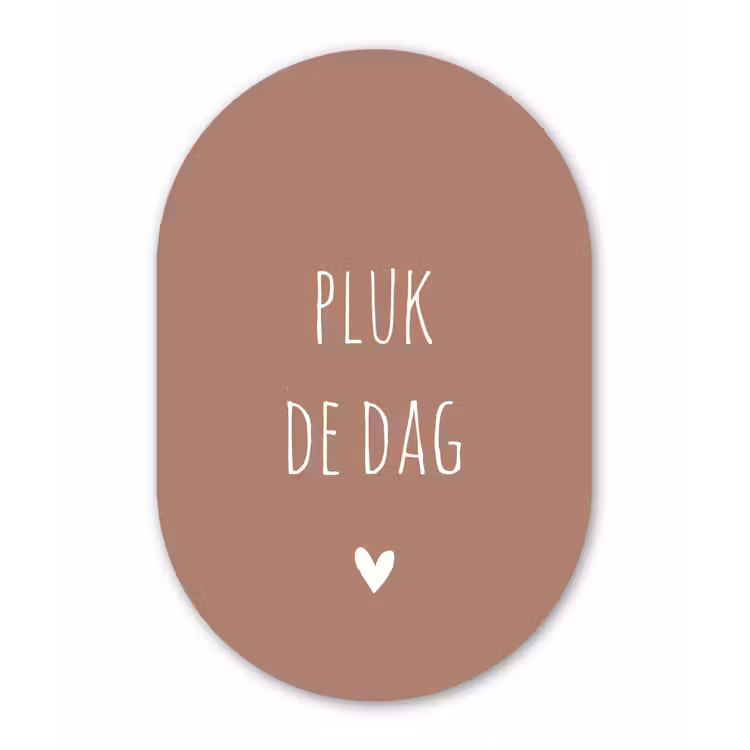 Carpe diem - Spreuken - Pluk de dag - Quotes Wandcirkel Ovaal Forex klein -3d