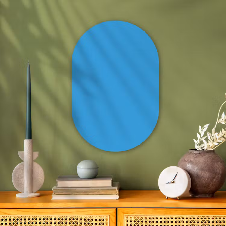 Cerulean - Breeze - Blauw Wandcirkel Ovaal Forex klein 630 -sfeer2