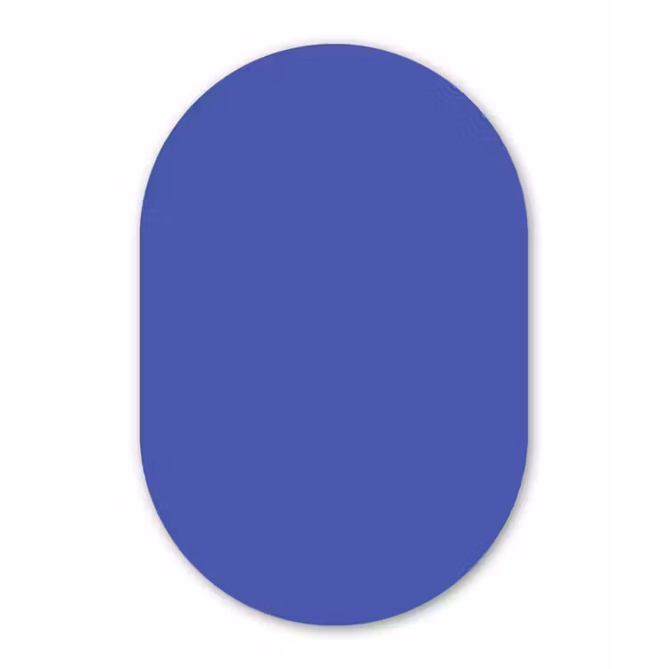 Chinese - Blue - Blauw Wandcirkel Ovaal Forex klein 630 -3d