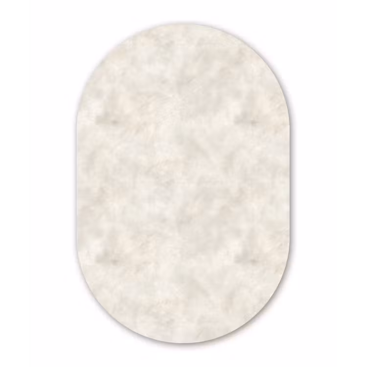 Crèmebeige - Marmer - Aders Wandcirkel Ovaal Forex klein 630 -3d