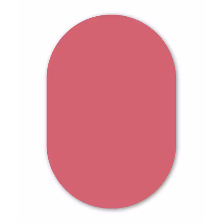 Crimson - Rose - Roze Wandcirkel Ovaal Forex klein 630 -3d