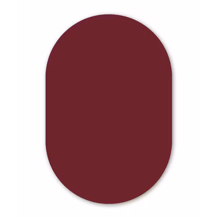 Dark - Garnet - Rood Wandcirkel Ovaal Forex klein 630 -3d