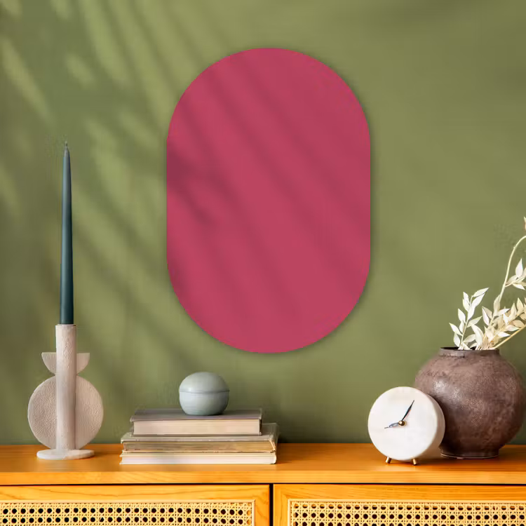 Deep - Berry - Rood Wandcirkel Ovaal Forex klein 630 -sfeer2