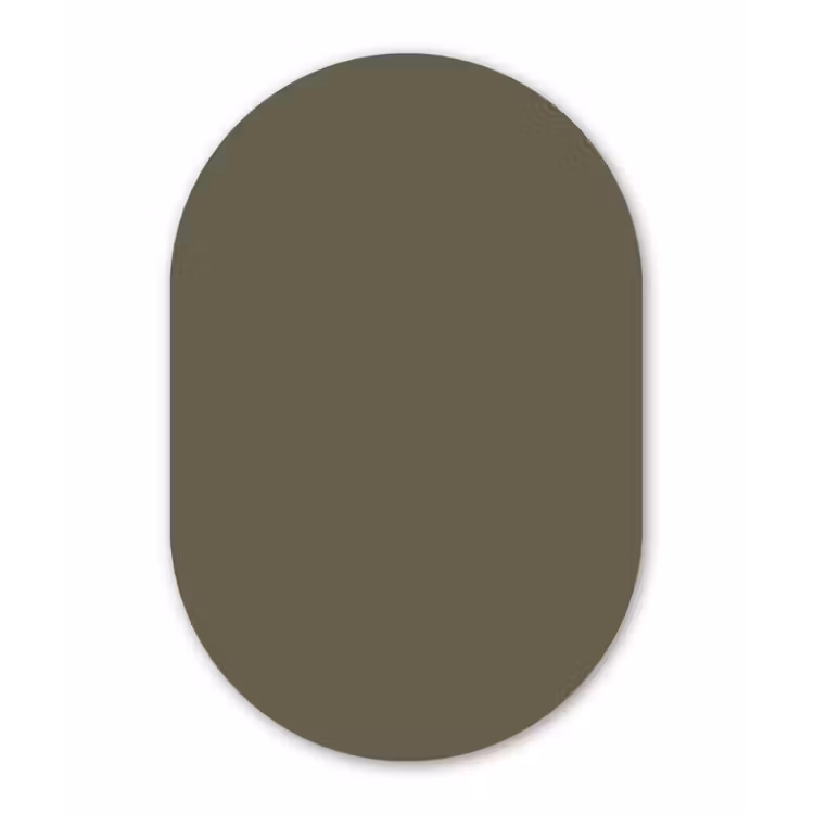Deep - Khaki - Groen Wandcirkel Ovaal Forex klein 630 -3d