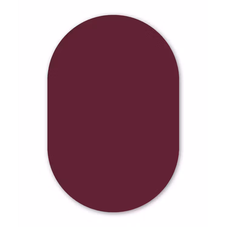 Deep - Plum - Paars Wandcirkel Ovaal Forex klein 630 -3d
