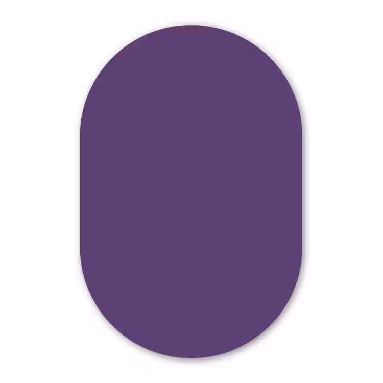 Deep - Plum - Paars Wandcirkel Ovaal Forex klein 630 -3d