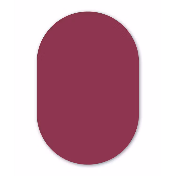 Deep - Rasberry - Rood Wandcirkel Ovaal Forex klein 630 -3d