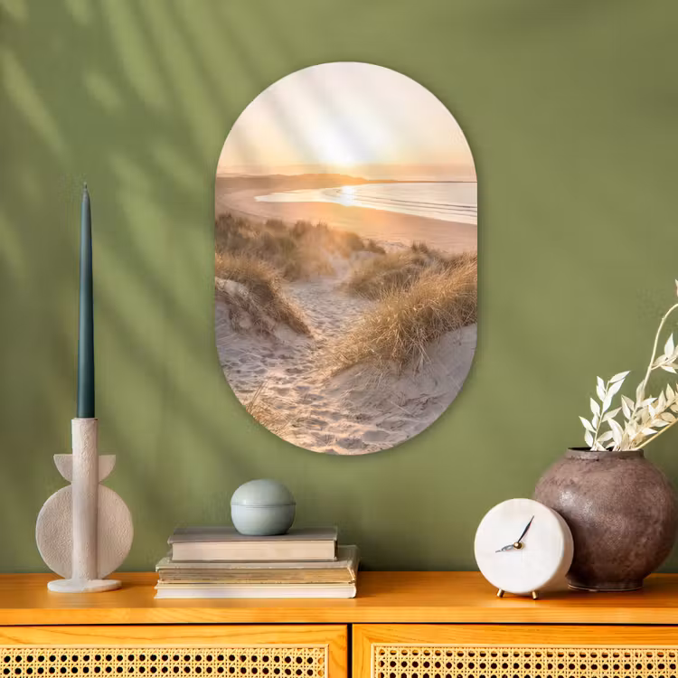 Duinen - Strand - Zee Wandcirkel Ovaal Forex klein -sfeer2