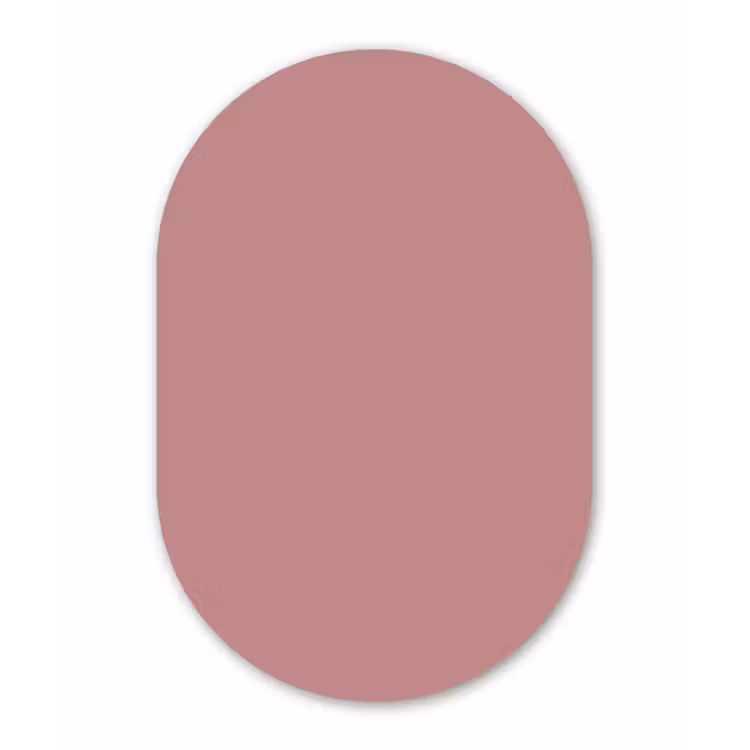 Dusty - Rose - Roze Wandcirkel Ovaal Forex klein 630 -3d