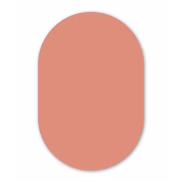 Earthy - Rose - Koraal Wandcirkel Ovaal Forex klein 630 -3d