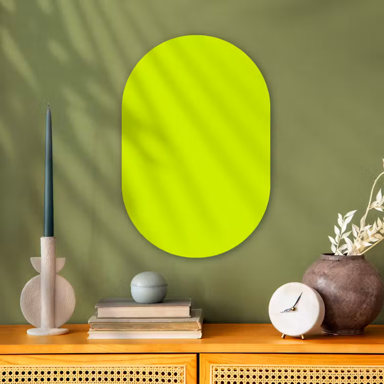 Electric - Lemon - Geel Wandcirkel Ovaal Forex klein 630 -sfeer2