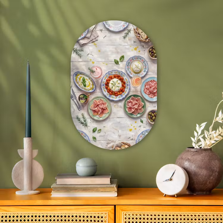 Eten - Tafel - Divers - Modern Wandcirkel Ovaal Forex klein -sfeer2