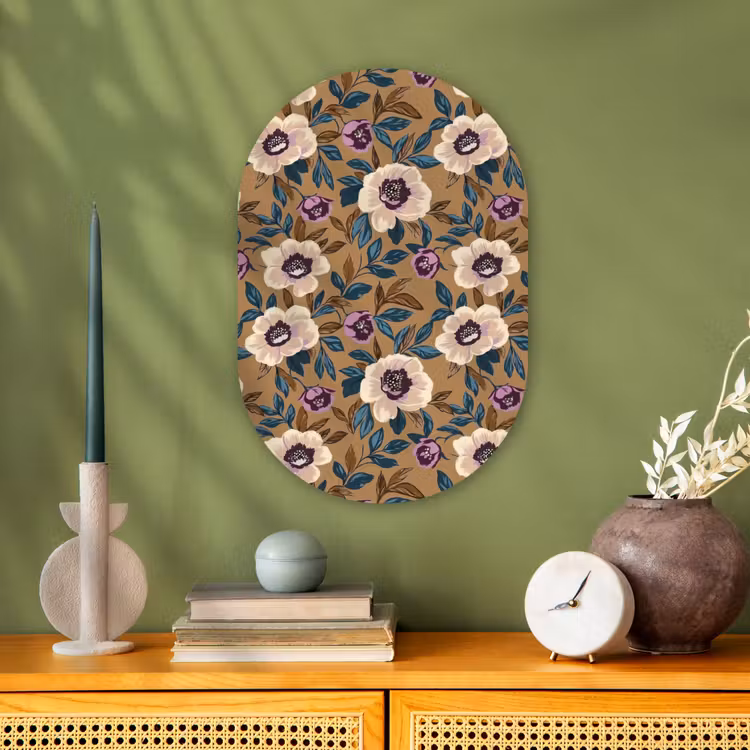 Floraal - Stilleven - Kleurrijk Wandcirkel Ovaal Forex klein 630 -sfeer2
