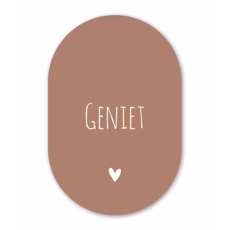 Geniet - Spreuken - Quotes Wandcirkel Ovaal Forex klein -3d
