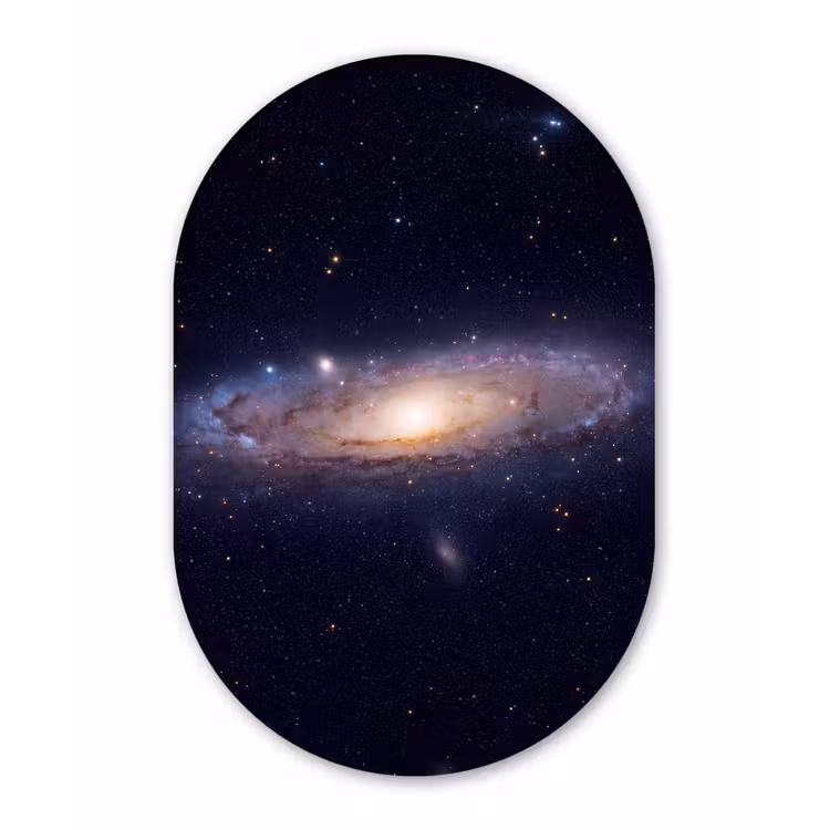 Muurovaal glas - Sterrenstelsel - Ruimte - Kosmos - Sterrenstelsel - Ruimte - Kosmos Wandcirkel Ovaal Glas middel