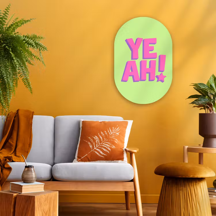 Groen - Neon - Quote Wandcirkel Ovaal Forex klein -sfeer4