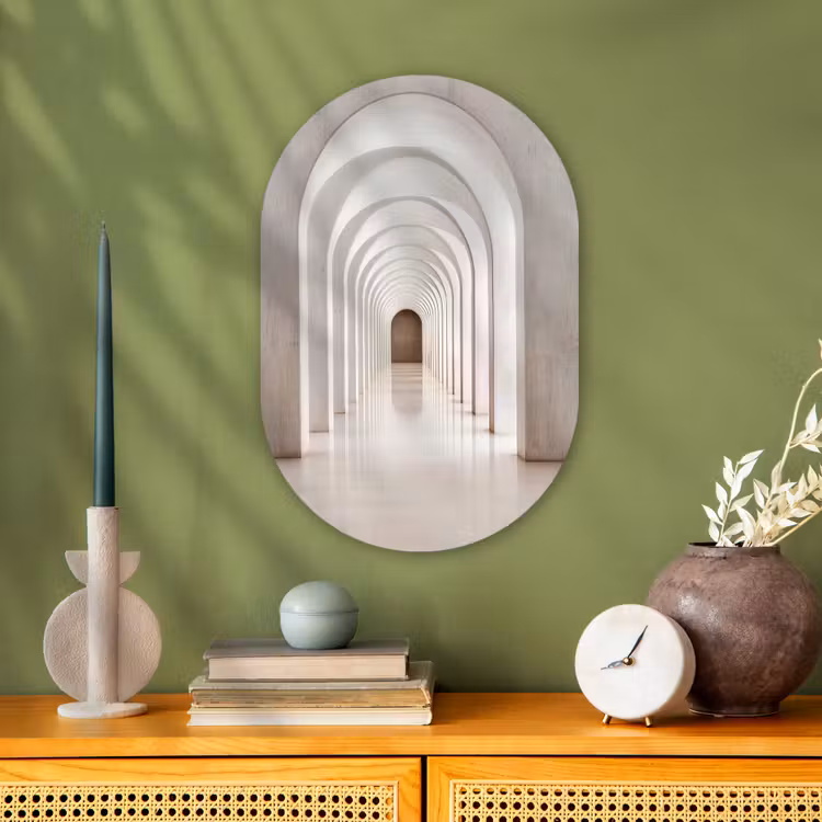 Hal - Bogen - Symmetrisch - Modern Wandcirkel Ovaal Forex klein -sfeer2