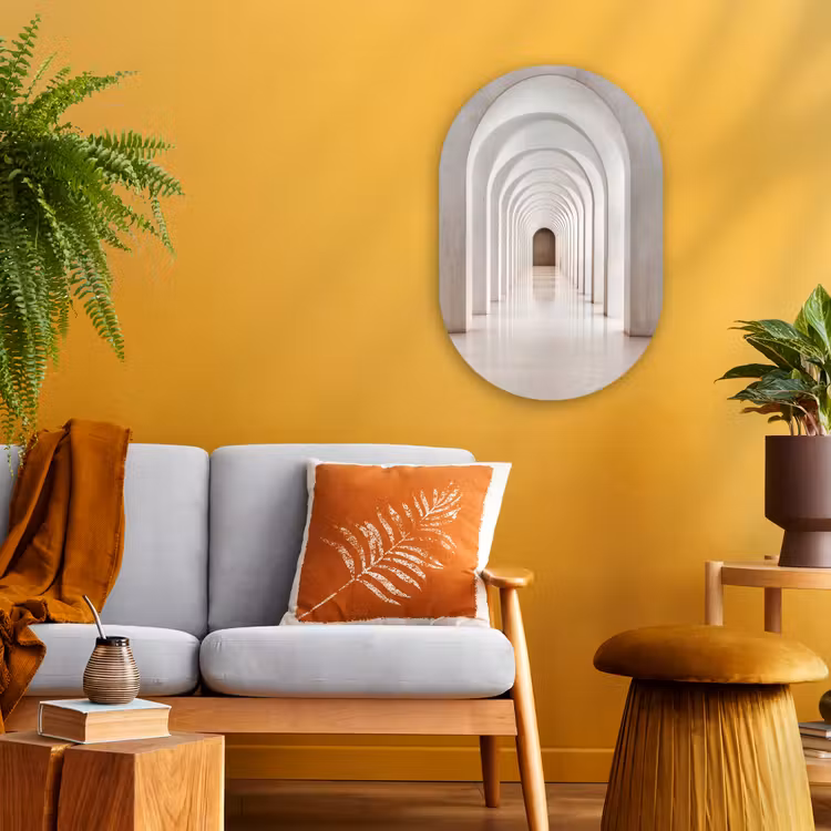 Hal - Bogen - Symmetrisch - Modern Wandcirkel Ovaal Forex klein -sfeer4