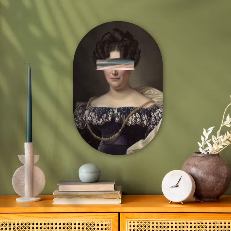 Johanna Henriette Engelen - Dubois Drahonet - Pastel Wandcirkel Ovaal Forex klein -sfeer2