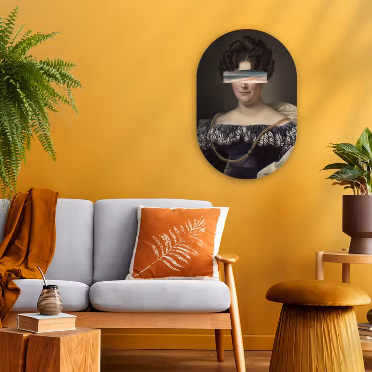 Johanna Henriette Engelen - Dubois Drahonet - Pastel Wandcirkel Ovaal Forex klein -sfeer4