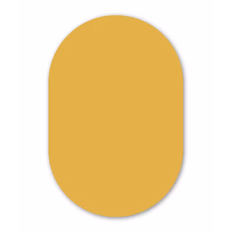 Joyful - Mustard - Geel Wandcirkel Ovaal Forex klein 630 -3d