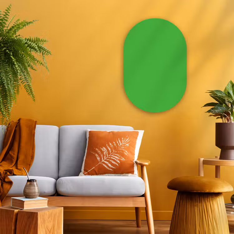 Kelly - Green - Groen Wandcirkel Ovaal Forex klein 630 -sfeer4