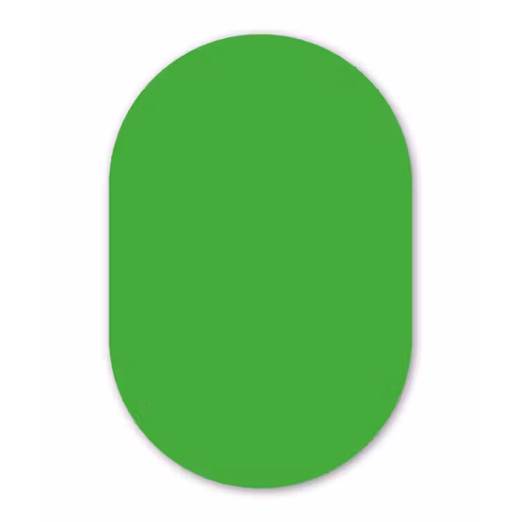 Kelly - Green - Groen Wandcirkel Ovaal Forex klein 630 -3d