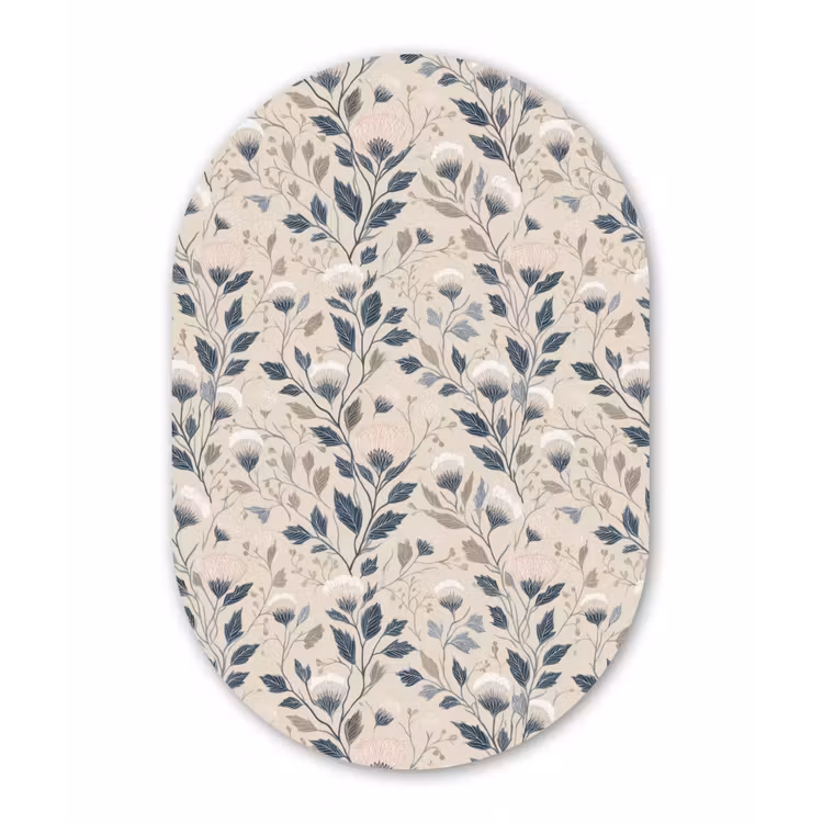 Klassiek - Botanisch - Kleurrijk Wandcirkel Ovaal Forex klein 630 -3d