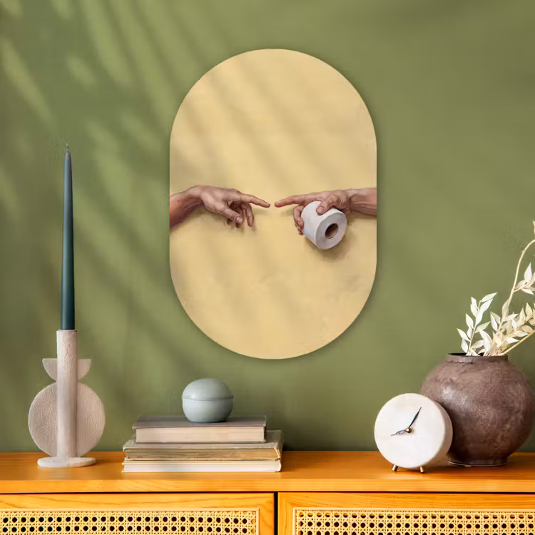 Klassiek - Kunst - Humor Wandcirkel Ovaal Forex klein -sfeer2
