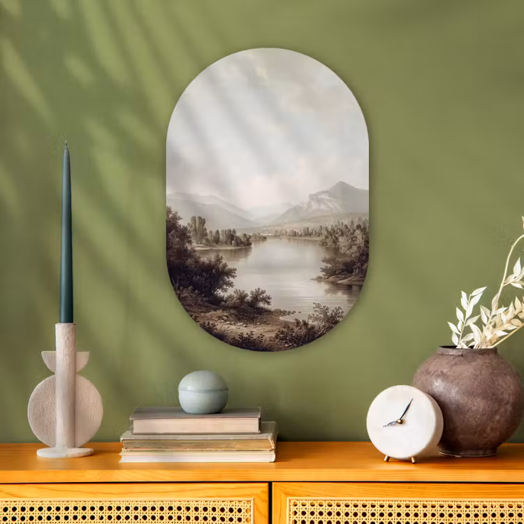 Klassiek - Landschap - Sereen Wandcirkel Ovaal Forex klein -sfeer2