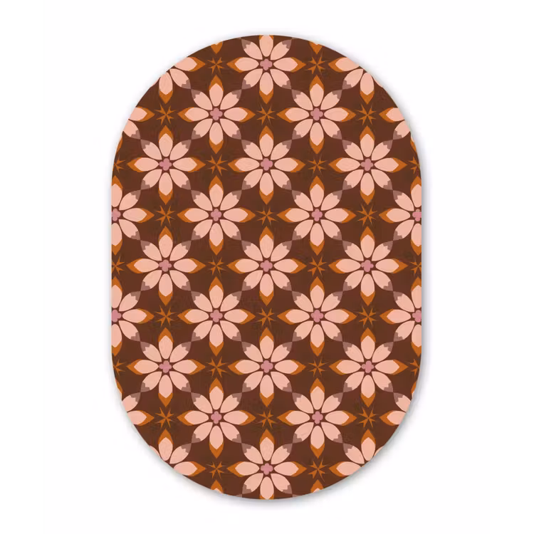 Klassiek - Retro - Bruin Wandcirkel Ovaal Forex klein 630 -3d